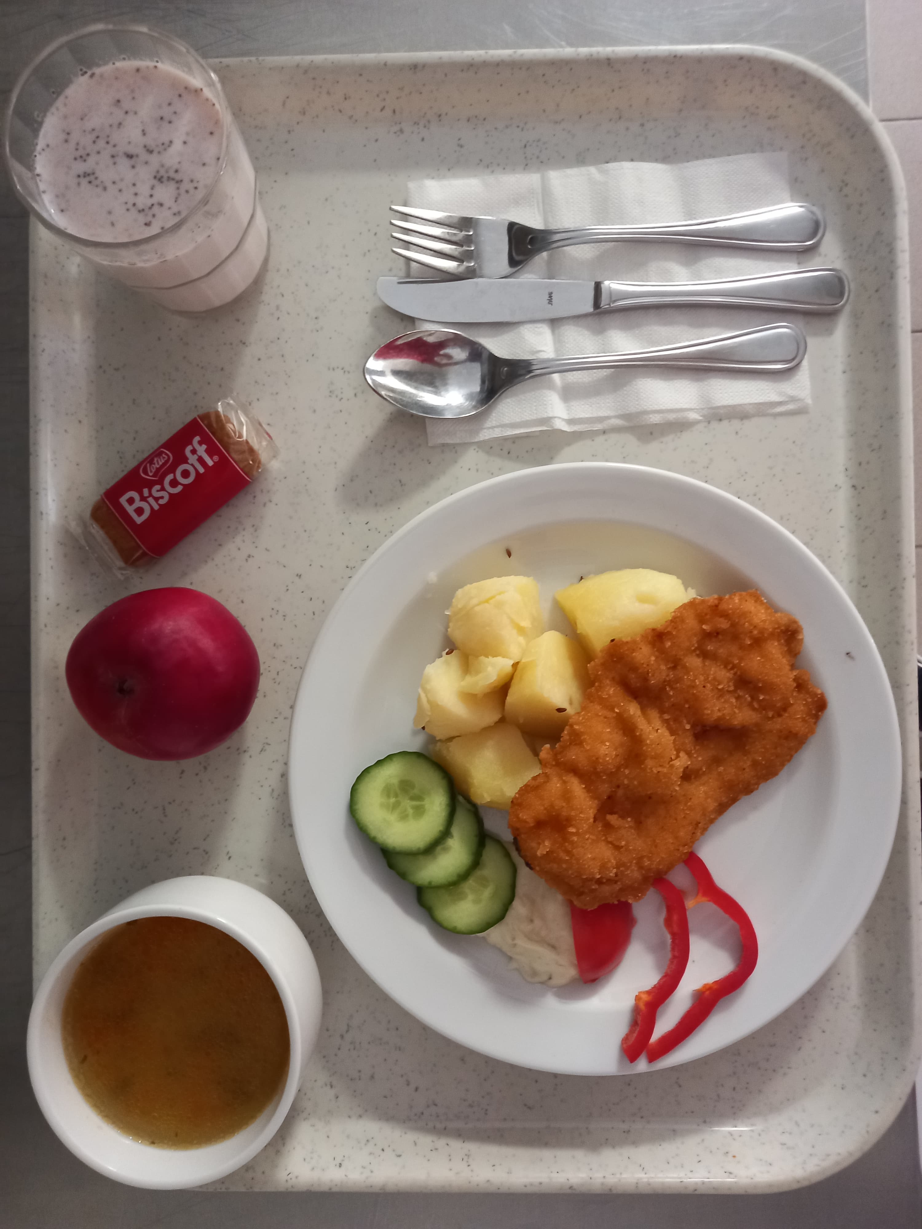 Smažený řízek s brambory